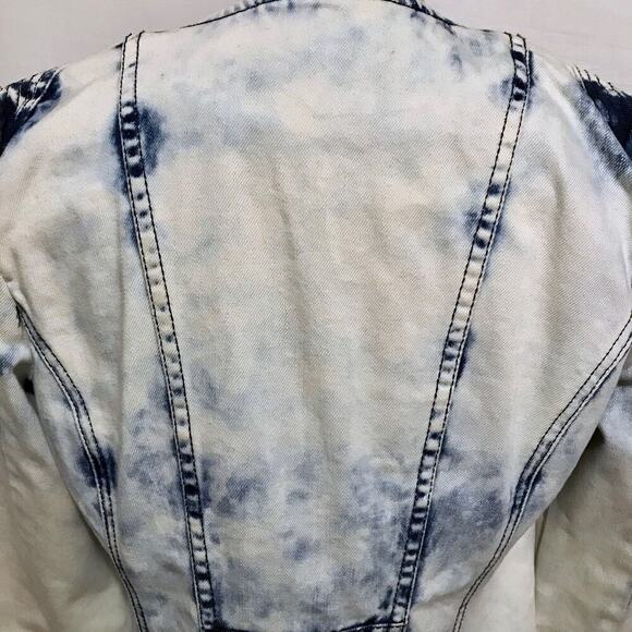 Forever 21 Stone Wash Jean Jacket Juniors L Women M - Picture 9 of 12